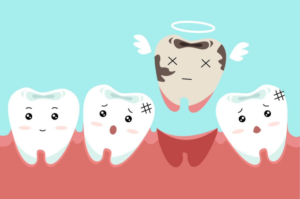不牙周治療的後果：掉牙